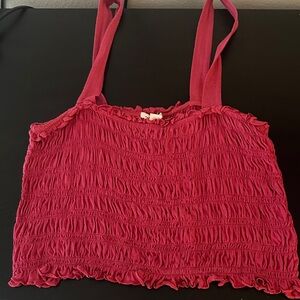 Women's American Eagle Pink Smocked Top